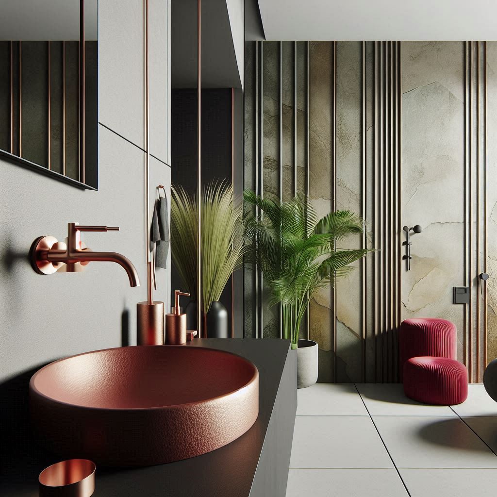 Render bagno pouf rossi (1)
